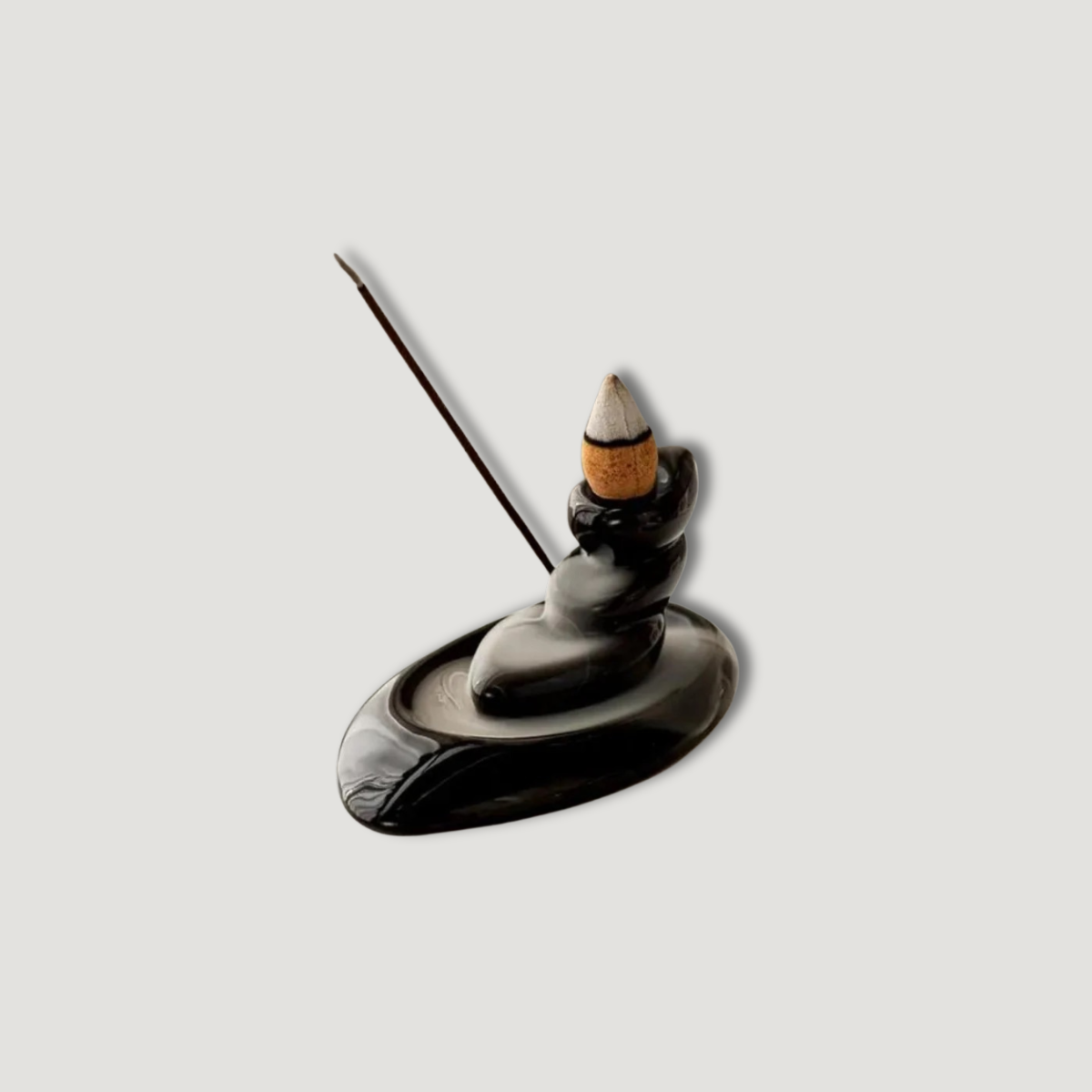 Incense Cone Stand - Flowing Smoke - Stones 2
