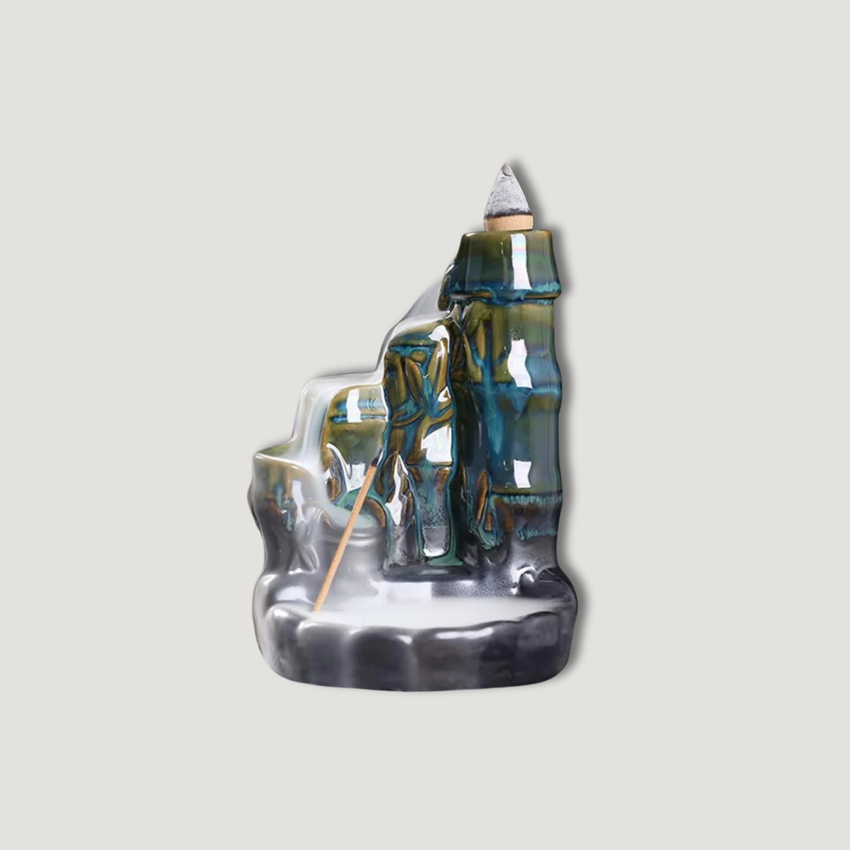 Incense Cone Stand - Flowing Smoke - Bamboo