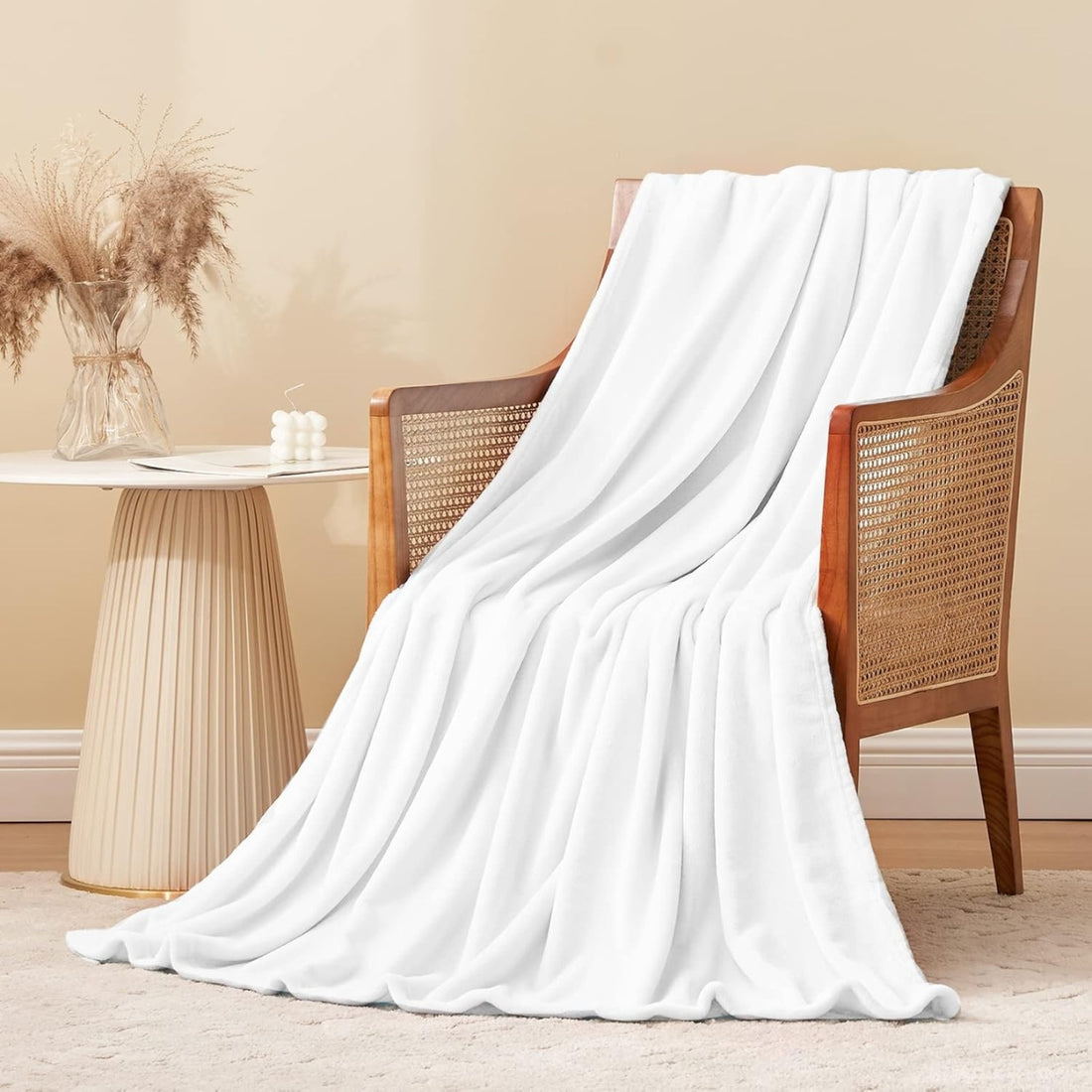 Plush blanket Värme - White Forest