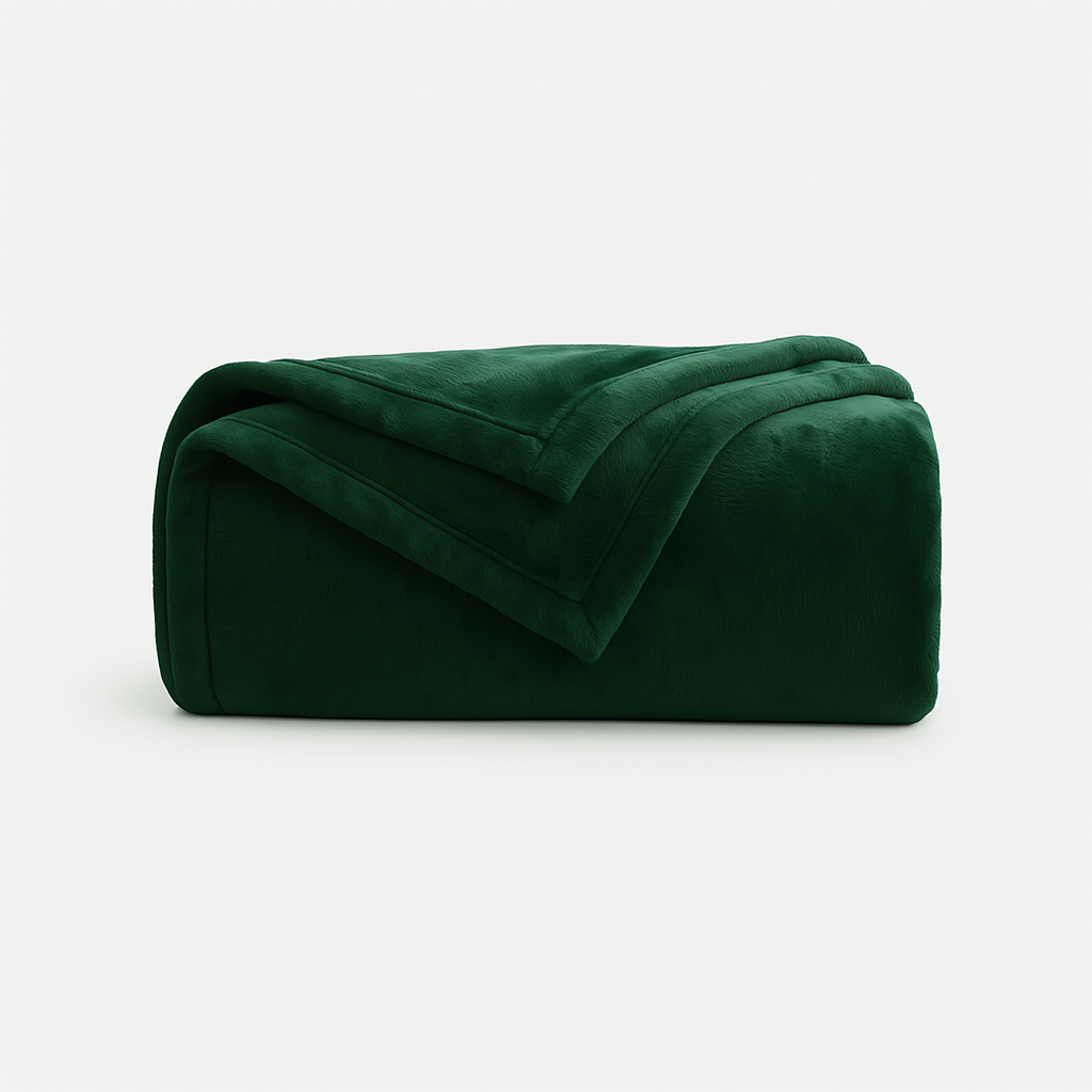 Plush blanket Värme - Green Olives