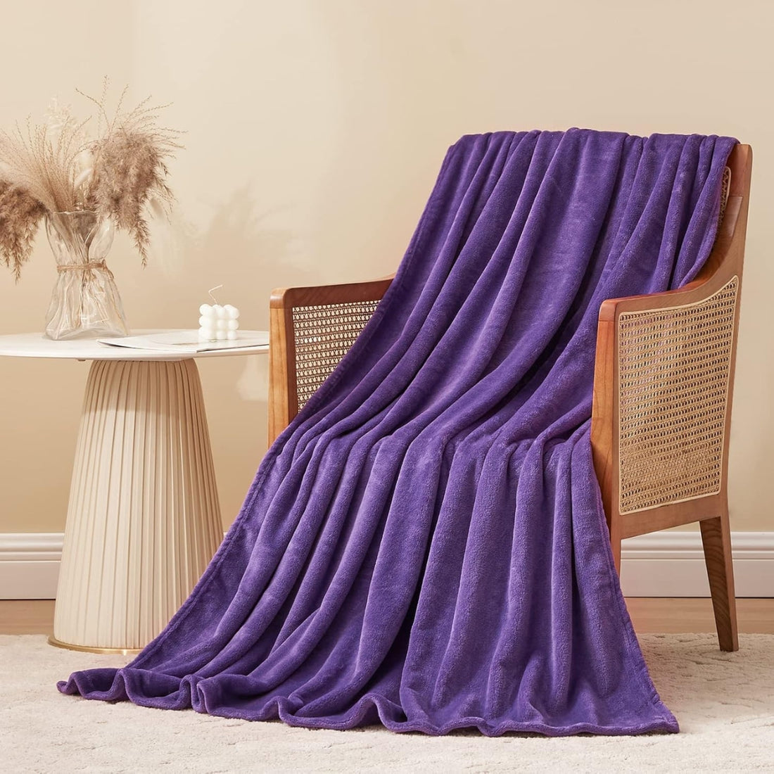 Plush blanket Värme - Lavender Bloom