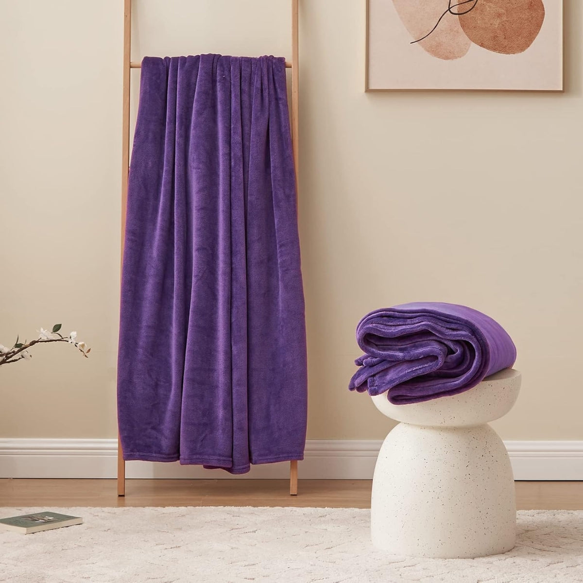 Plush blanket Värme - Lavender Bloom