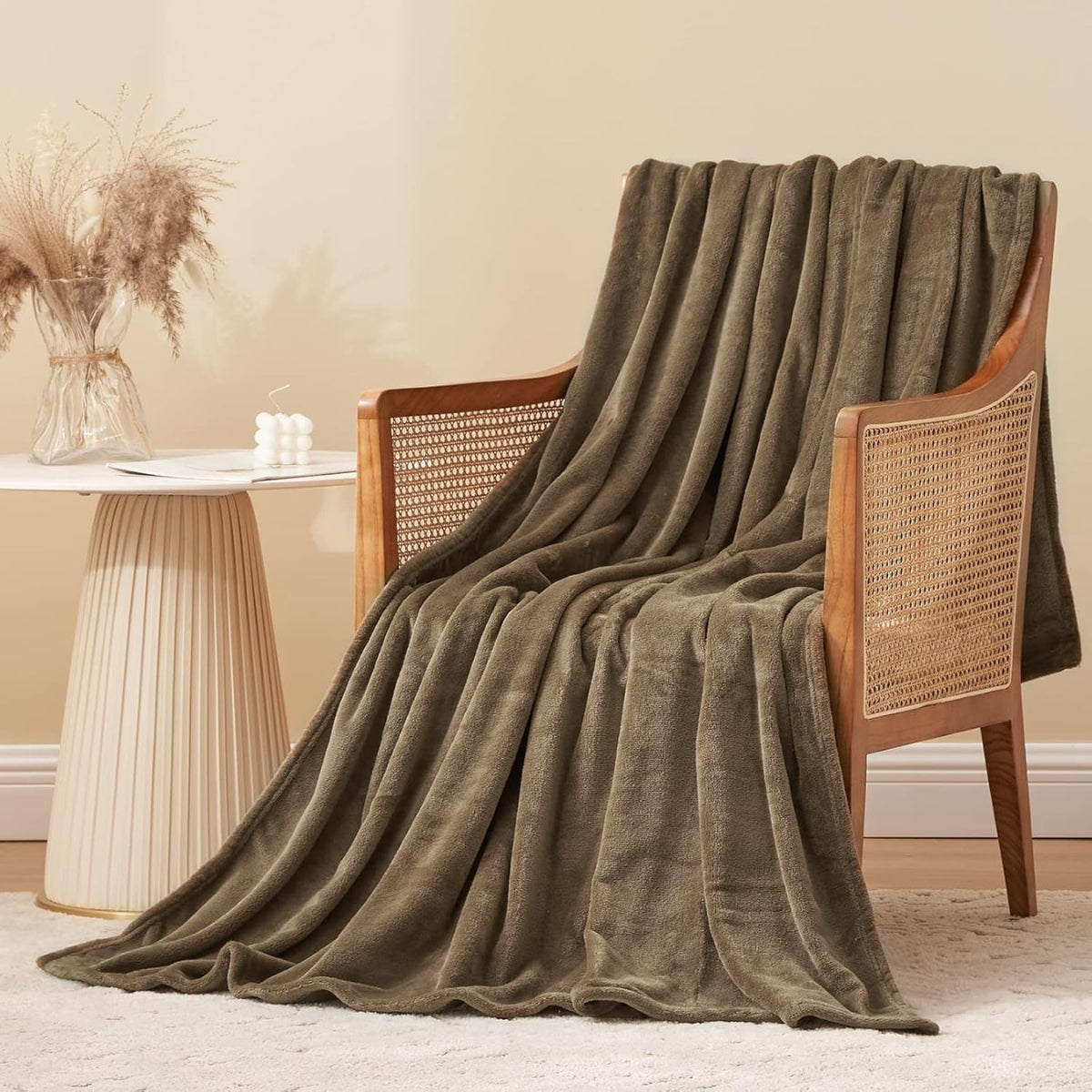 Plush blanket Värme - Brown Cocoa