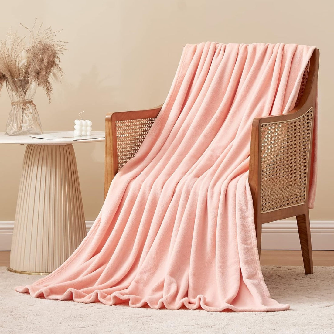 Plush blanket Värme - Pink Rose