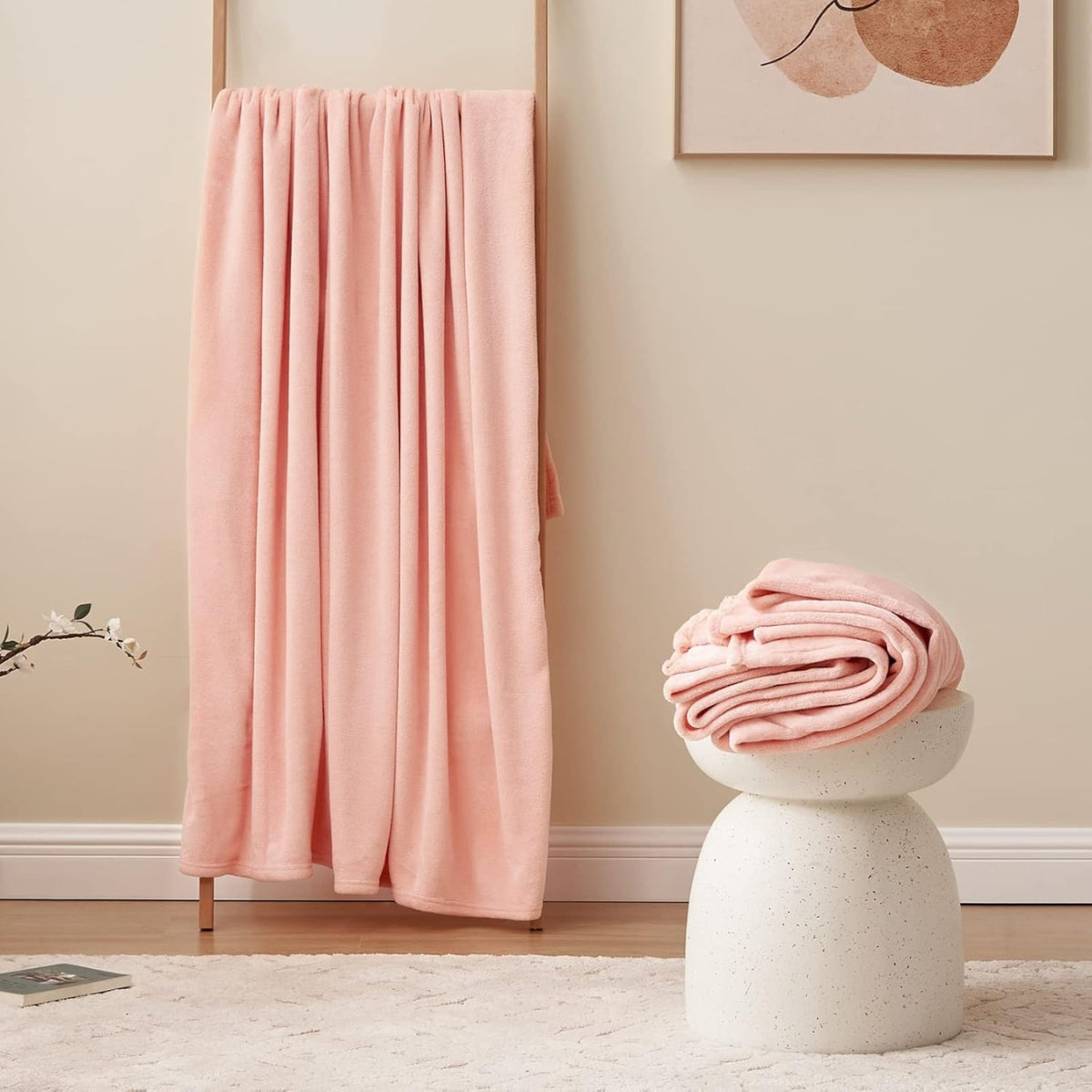 Plush blanket Värme - Pink Rose