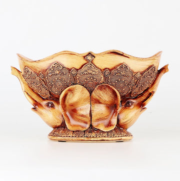 Decorative bowl - Bowl supported by Elephants