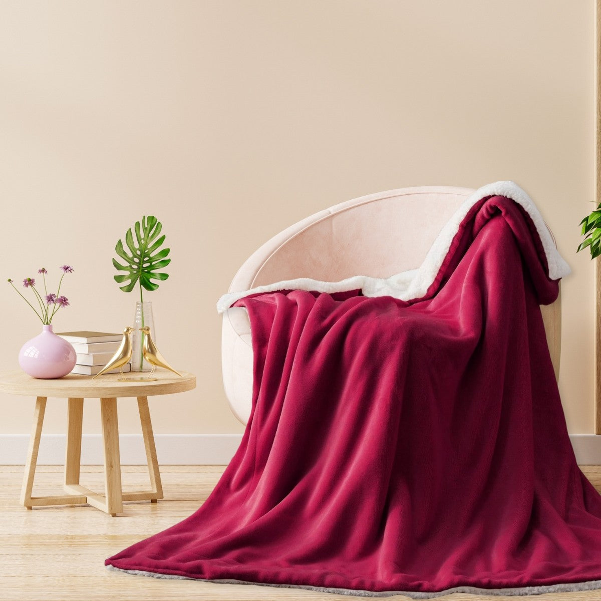 RoyalSoft microplush blanket with lamb - red 150x200 cm