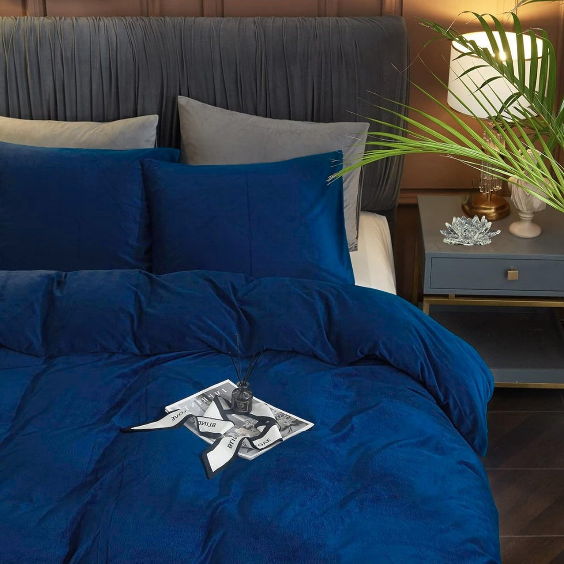 RoyalSoft microplush bedding - Blue Blossom