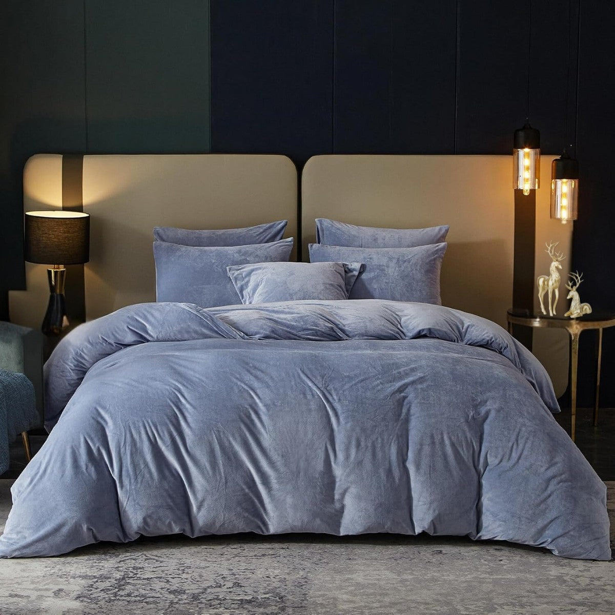 RoyalSoft microplush bedding - Blue Mist