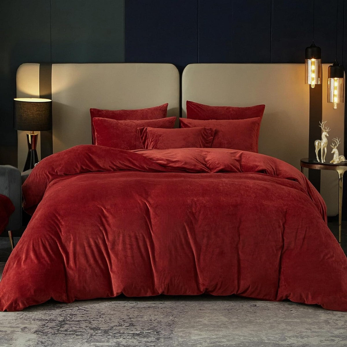 RoyalSoft microplush bedding - Deep Crimson