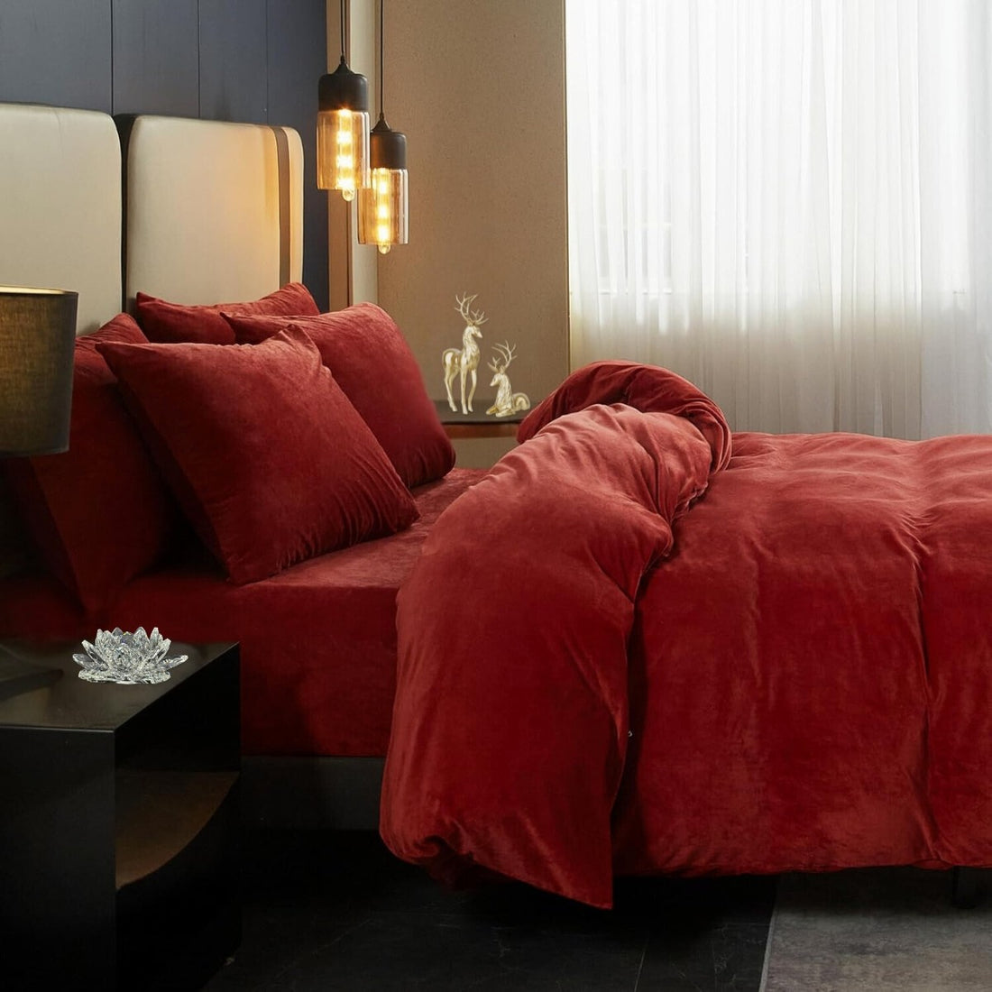 RoyalSoft microplush bedding - Deep Crimson