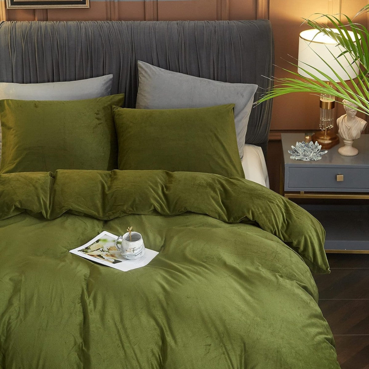 RoyalSoft microplush bedding - Emerald Leaf