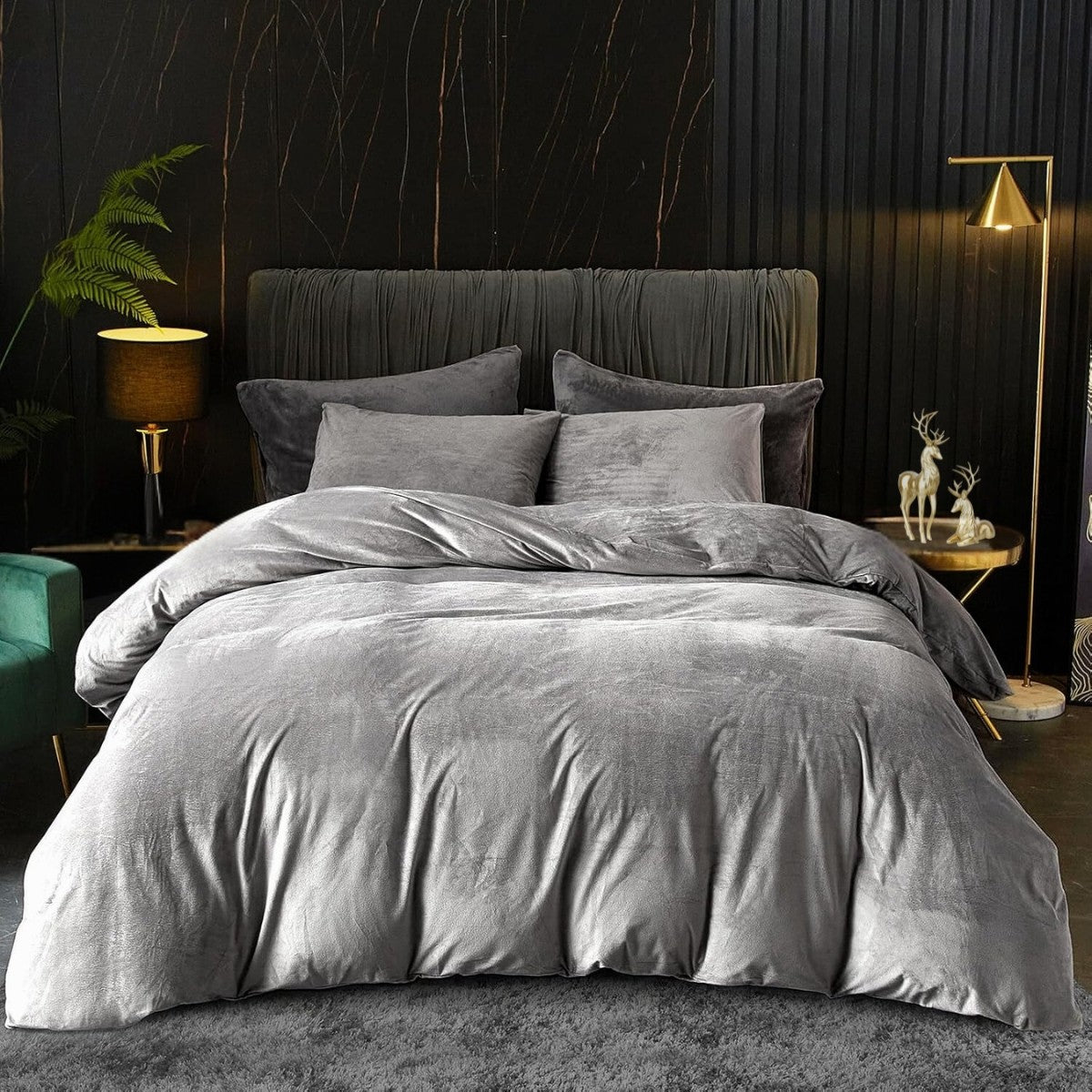 RoyalSoft microplush bedding - Light Grey Wave