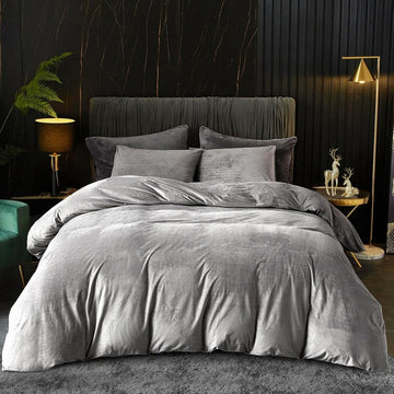RoyalSoft microplush bedding - Light Grey Wave
