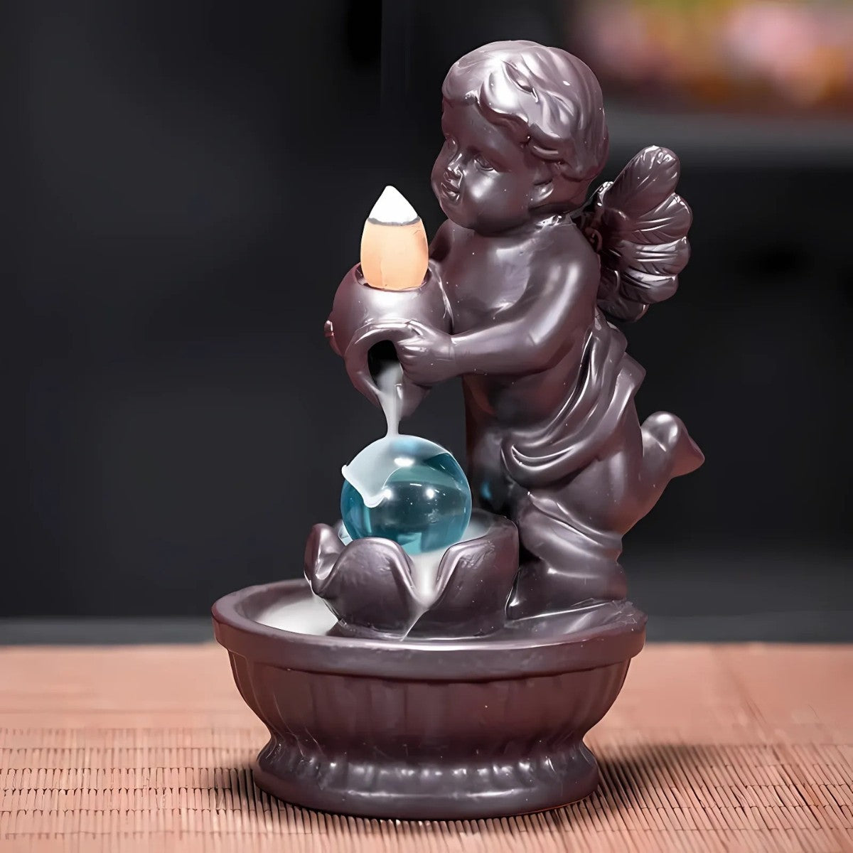 Incense cone stand - Flowing smoke - Angel