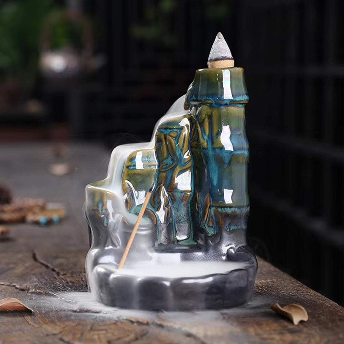 Incense Cone Stand - Flowing Smoke - Bamboo