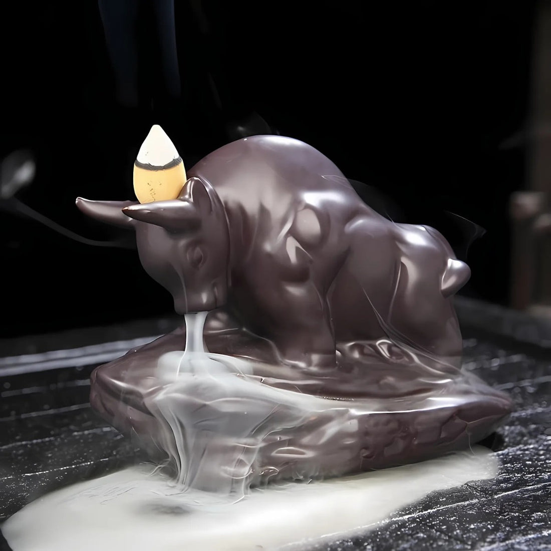 Incense Cone Stand - Flowing Smoke - Taurus