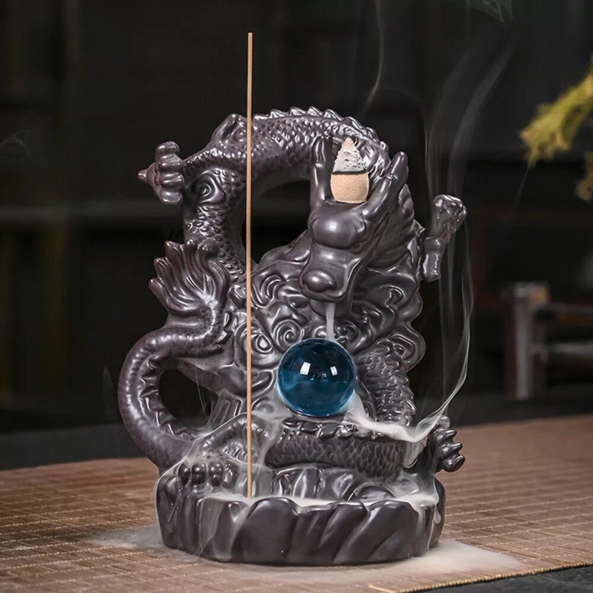 Incense Cone Stand - Flowing Smoke - Chinese Dragon 4