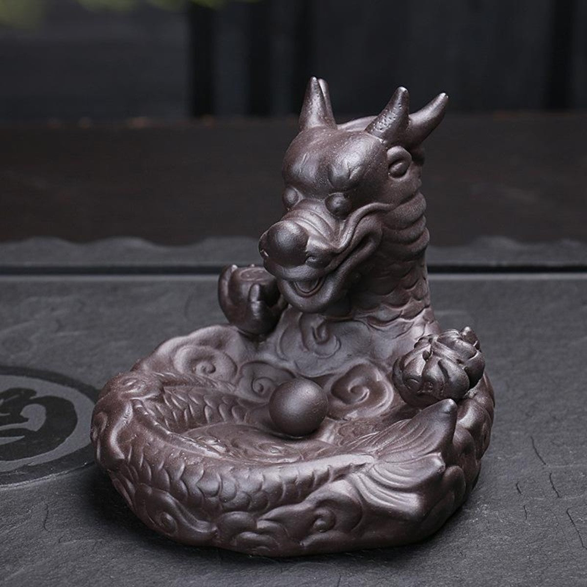 Incense Cone Stand - Flowing Smoke - Chinese Dragon Mini