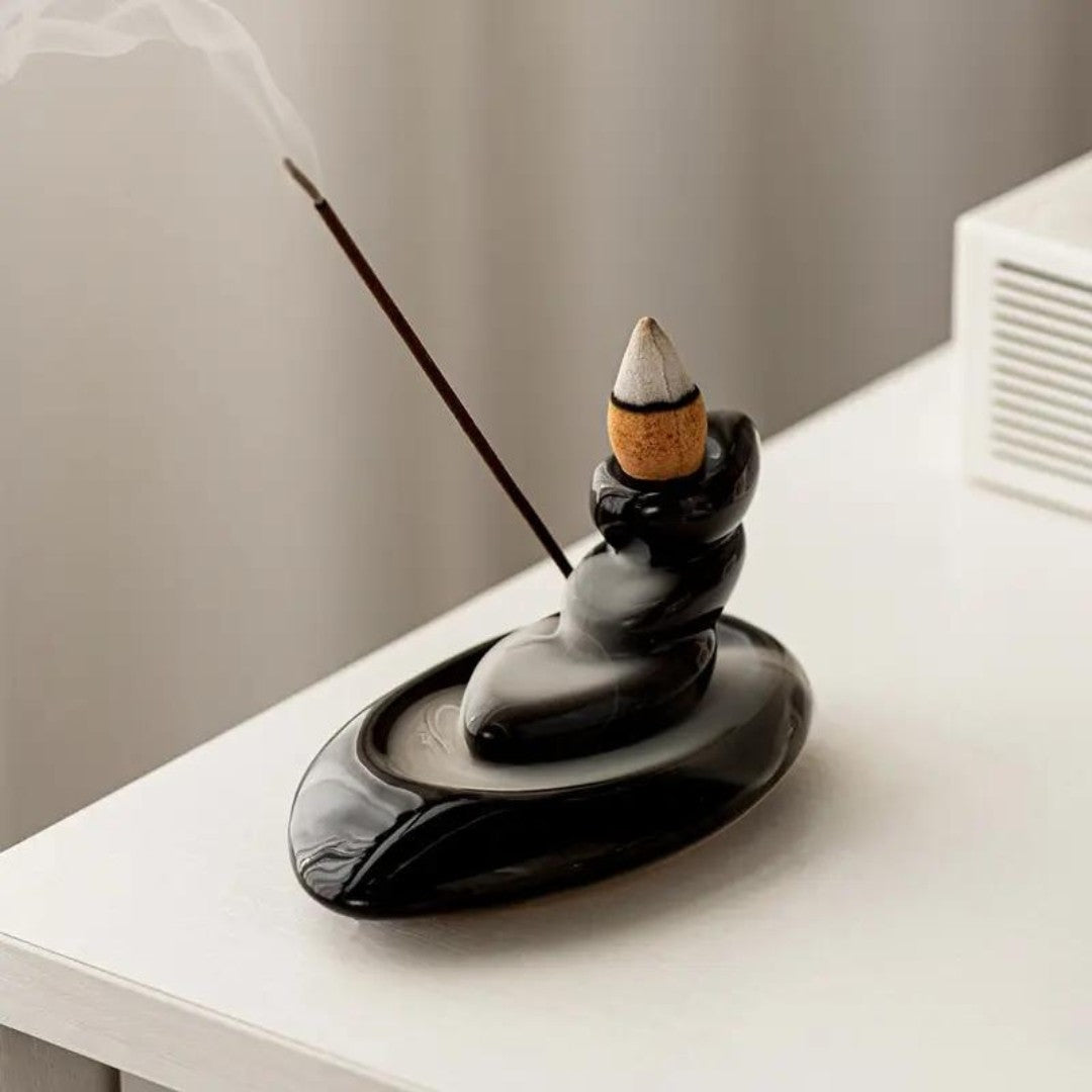 Incense Cone Stand - Flowing Smoke - Stones 2