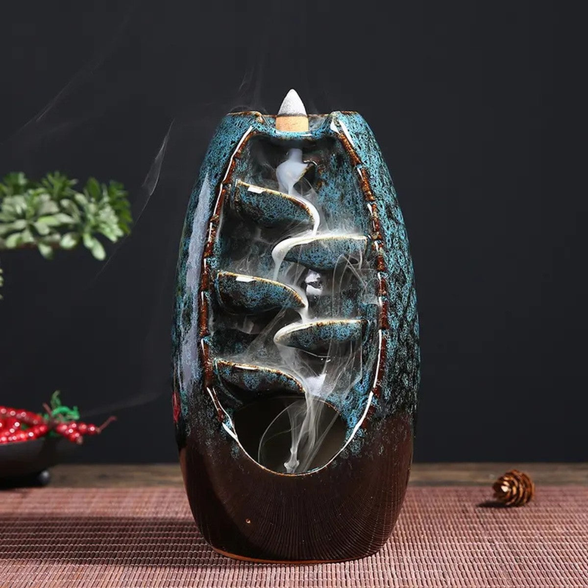 Incense Cone Stand - Flowing Smoke - Quiet River