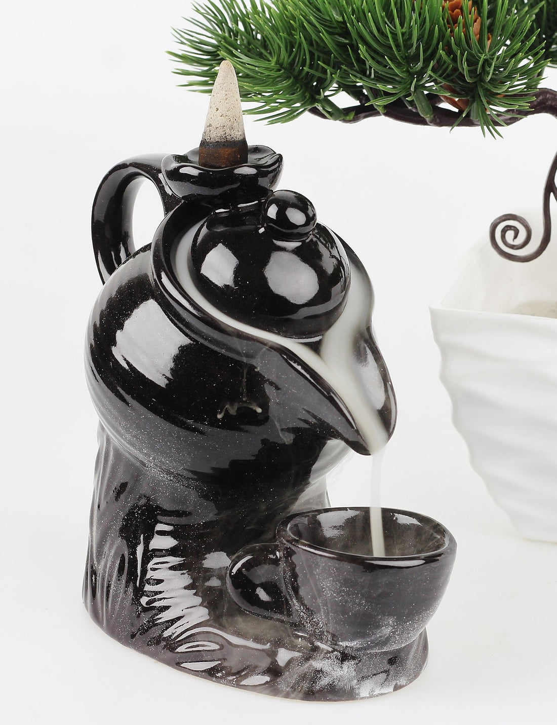 Incense Cone Stand - Flowing Smoke - Teapot and Cup