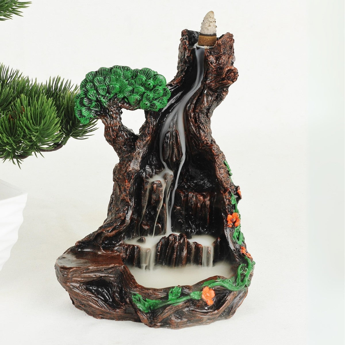Incense Cone Stand - Flowing Smoke - Waterfall Mountain