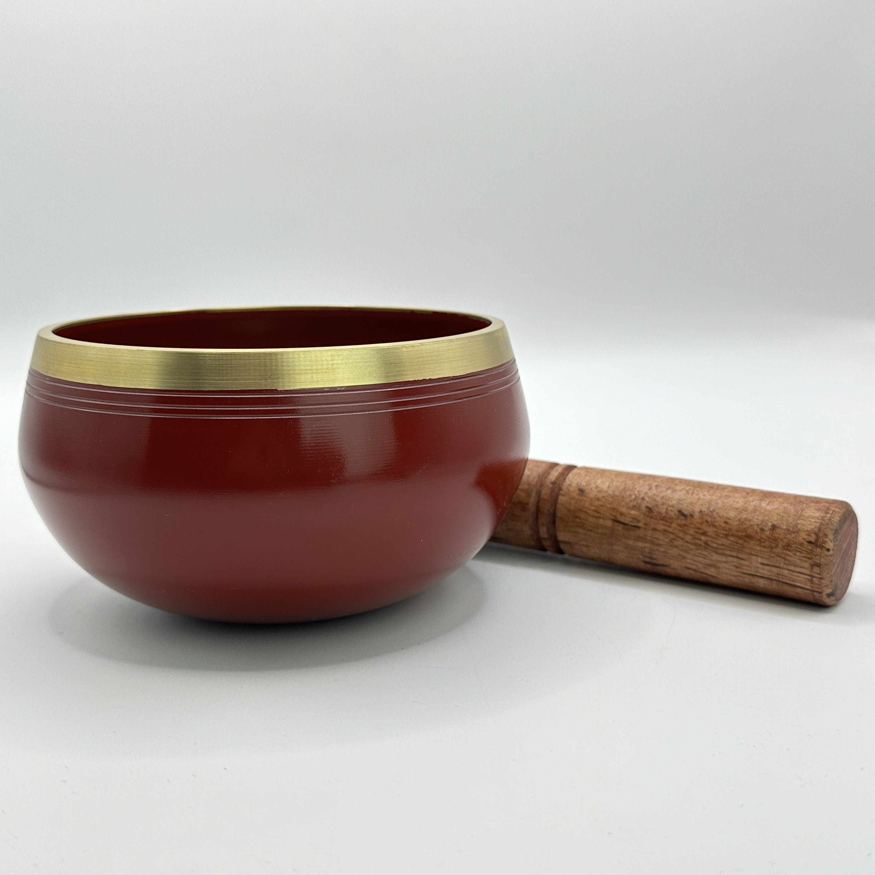 Tibetan singing bowl with meditation mallet - 12 cm brown - 680 g